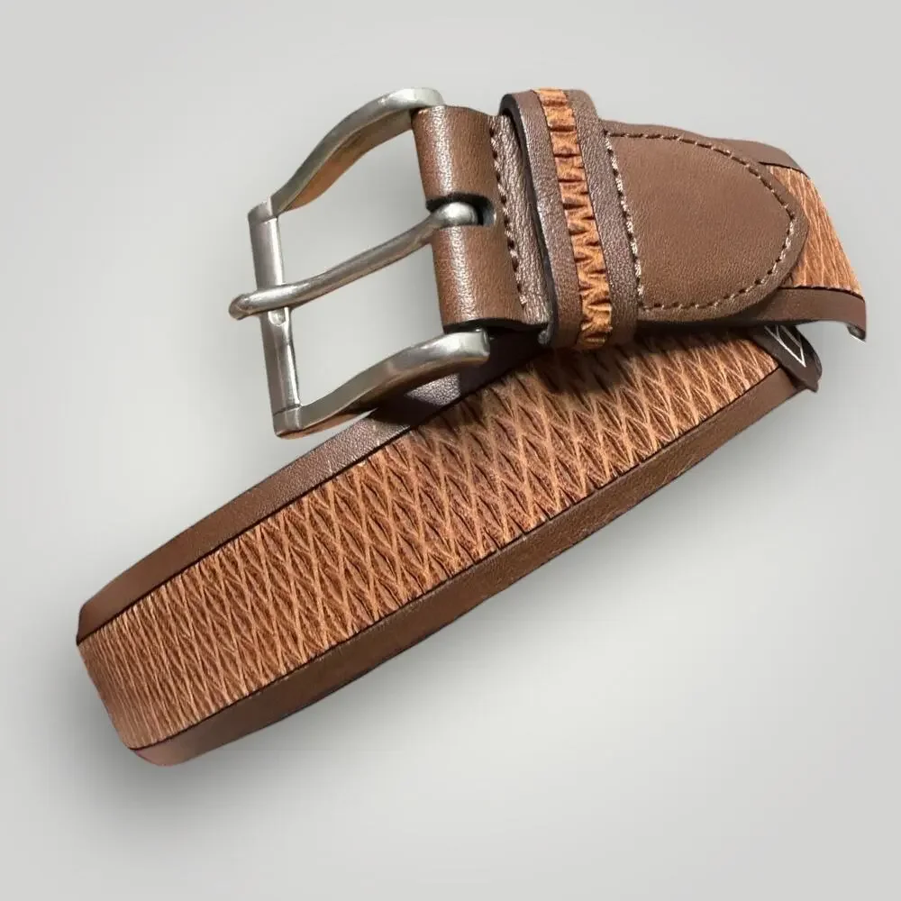 Trafalgar Italian Leather Belt 42 Annapolis Brown